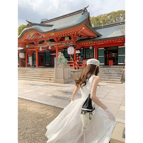 SourceWithU口袋背心蕾丝连衣裙