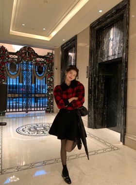 SourceWithU王炸A字裙 百万剪裁3D裙摆甜美黑色百搭a字半身裙短裙