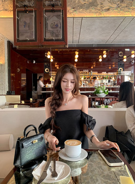 SourceWithU露肩上衣女长裤套装