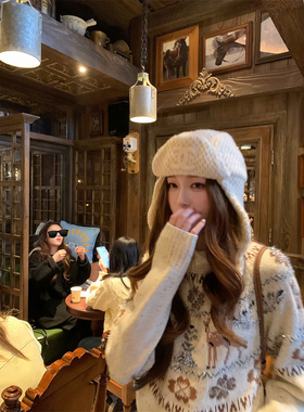 SourceWithU 香香费尔岛 1b1银线勾织50绵羊毛针织毛衣氛围感上衣