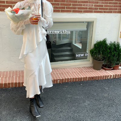 吊带裙夏气质仙女荷叶边连衣裙