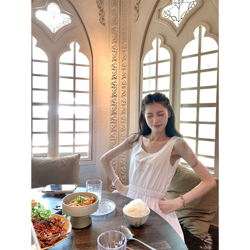 SourceWithU波浪边背心连衣裙