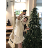 20毛亮片毛领单面毛呢外套短款 SourceWithU 初雪前夜 大衣女秋冬