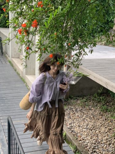 sourcewithu双向绝美系带衬衫