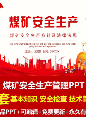 企业员工煤矿安全生产事故应急救援自救互救知识培训PT法律法规