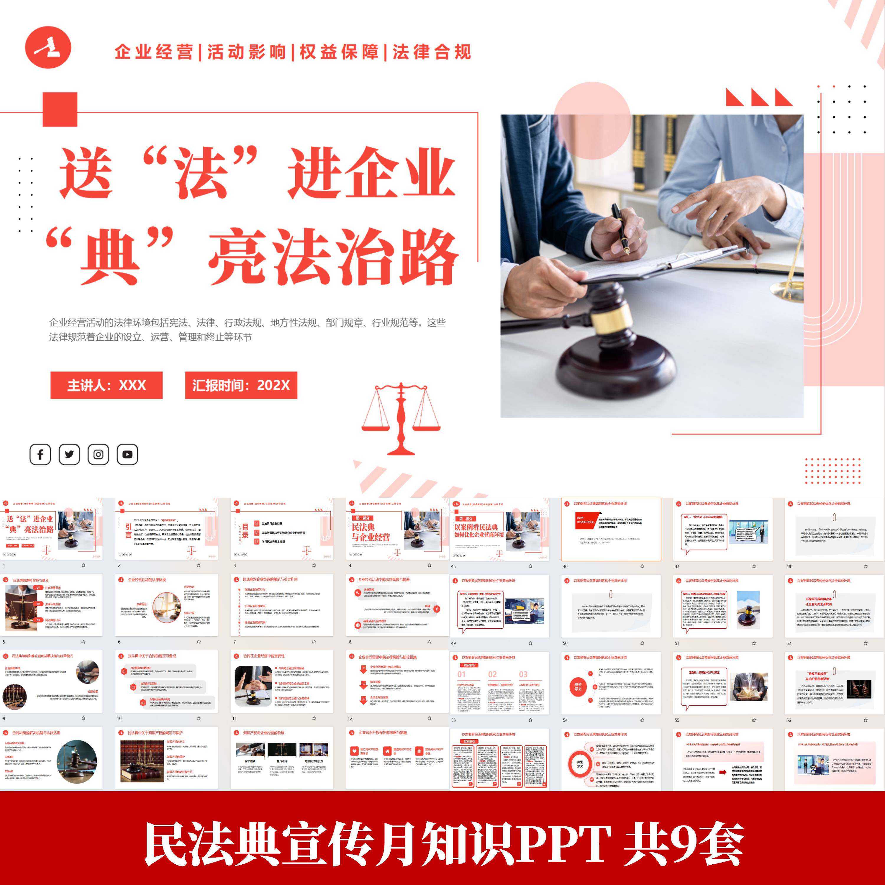 民法典宣传月PPT民法典与企业经营民法典如何优化企业营商环境PPT