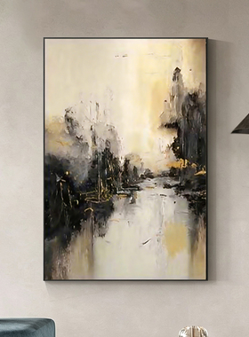 可班手绘油画盛景长安玄关挂画