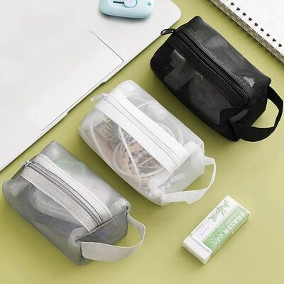 Mini Breathable Square Mesh Storage Pouch Lightweight Multi