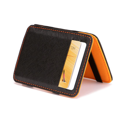 Men Flip Magic Wallet Fashion Wallet Short Card Bag翻盖钱包