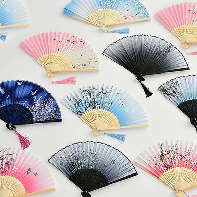 Bamboo Antique Folding Fan Chinese Style Fan Summer Female D