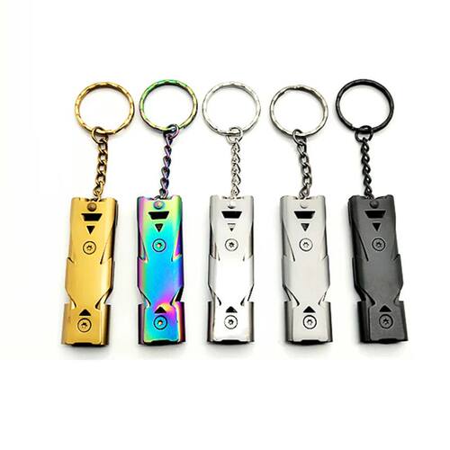 Outdoor Survival Whistle Double-tube Blast Whistle Stainless