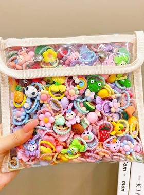 Children cartoon scrunchie rubber band baby hair accessories