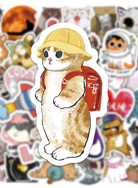 10/20/50pcs Lovely Cat Stickers Laptop Phone Case Water Bott