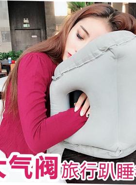 inflatable air pillow travel airplane rest sleep u shape 3