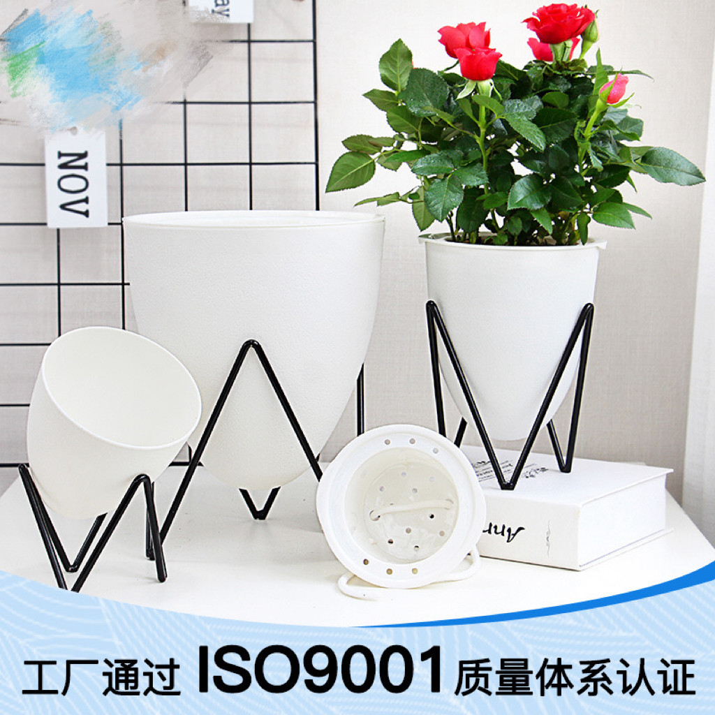 蛋形铁架懒人花盆自动吸水绿萝储水培植物多肉盆栽简约加厚树脂盆,鲜花速递/花卉仿真/绿植园艺,花盆,淘宝优惠券,粉丝福利购,淘宝优惠卷