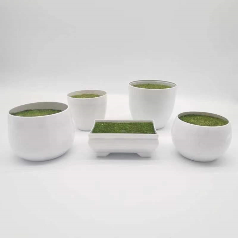 仿真花植物盆景塑料花盆盆栽花器插花diy用品 带泡沫圆盆多肉园艺