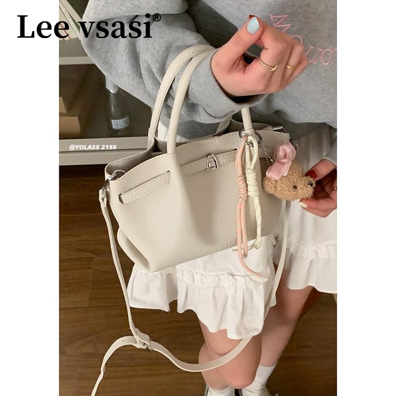 Lee vsasi春季手提菜篮包包女2025新款潮春季时尚荔枝纹托特包