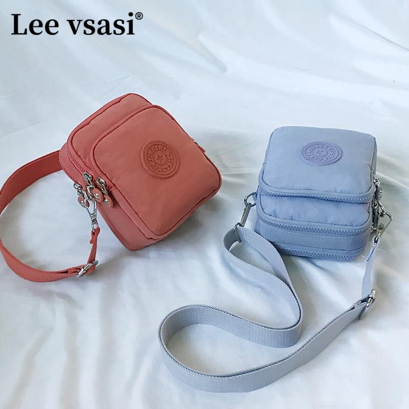 Lee vsasi牛津手机包三层女斜挂包2025新款帆布防水迷你斜挎小包