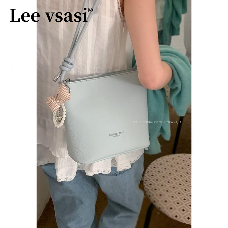 Lee vsasi韩国小众腋下包包女2025新款潮时尚荔枝纹水桶包百搭ins