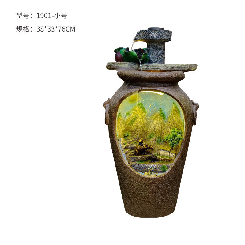 z特大型假山流水喷泉瀑布造景户外花园别墅庭院门口摆件水帘洞意