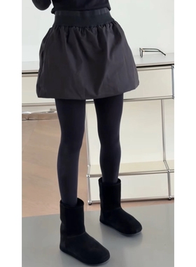 秒发诗歌兰5803小众舒适简约松紧腰高腰蓬蓬裙棉半裙女25年冬季新