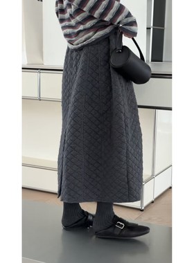 秒发96616诗歌兰2026冬季款时尚百搭黑色高腰显瘦直筒休闲裙女