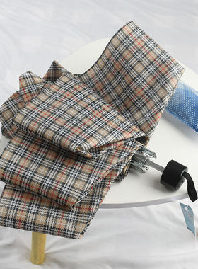 天堂伞正品专卖三折伞折叠伞经典男女士晴雨伞339s钢骨复古格子伞