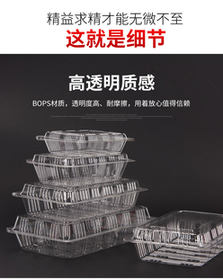 一次性寿司糕点葱丝糕点长方形打包熟食烤鸭盒