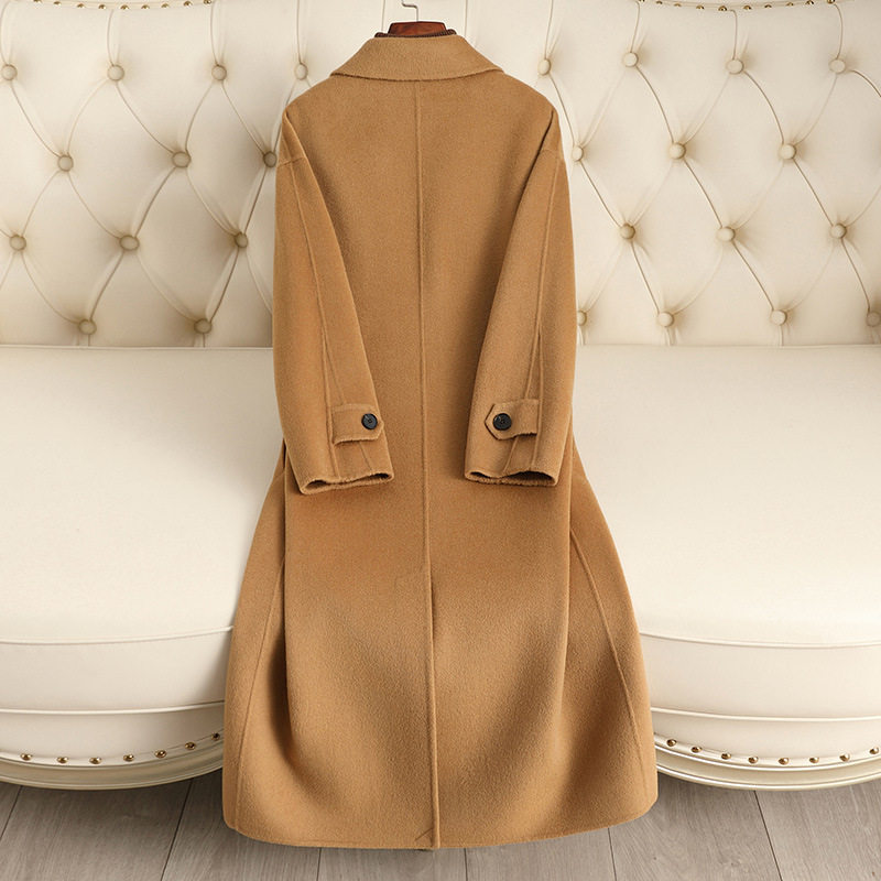 【清仓福利】秋冬新款双面羊毛大衣女中长款宽松纯羊毛呢外套女
