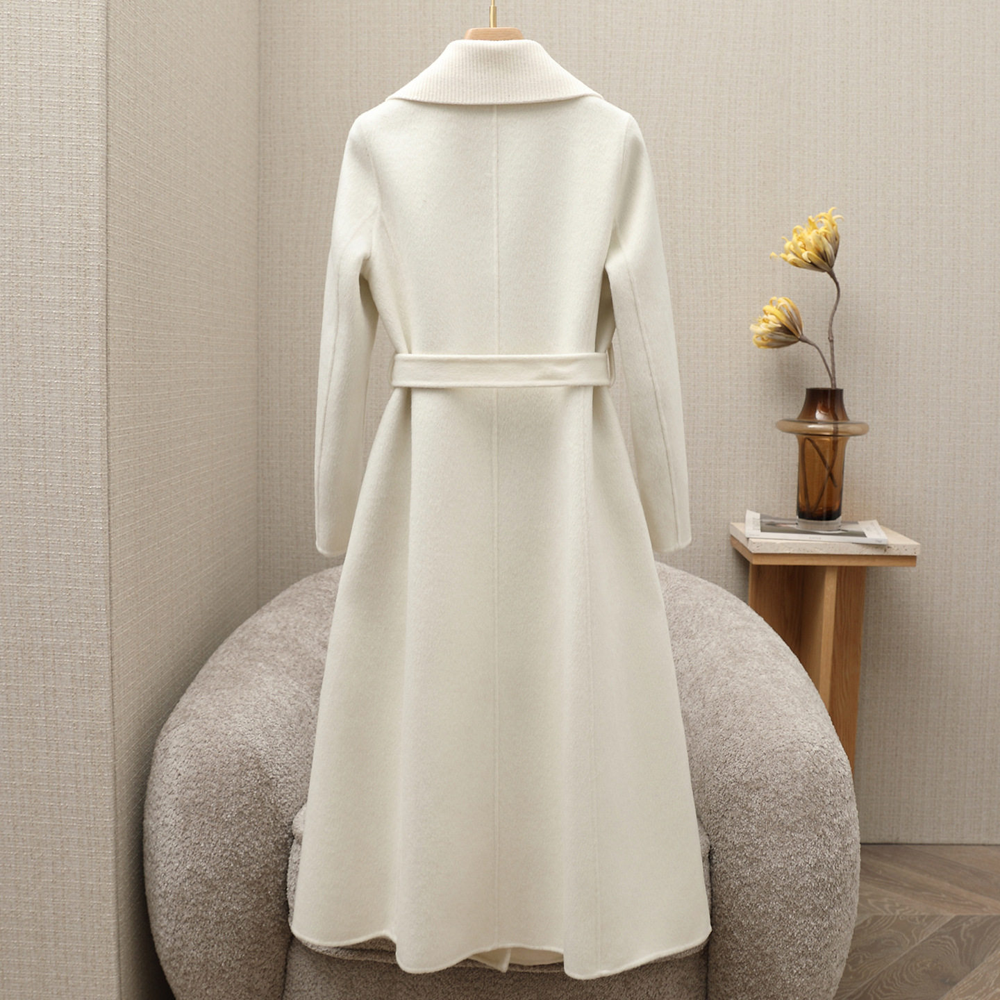 双面羊绒大衣中长款过膝2025秋冬新款气质收腰感羊毛呢外套女