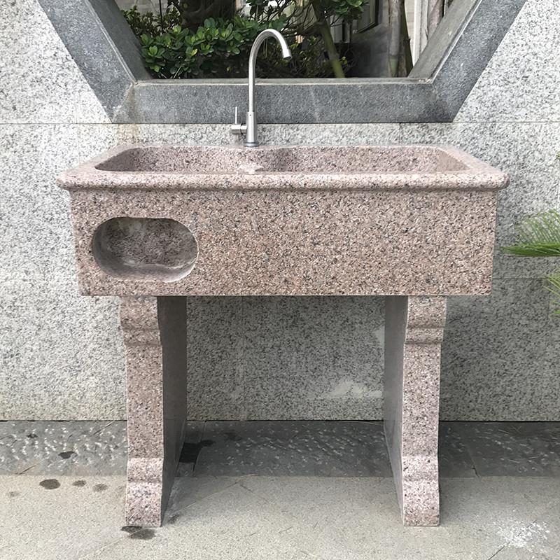 石头洗衣水槽大理池带搓