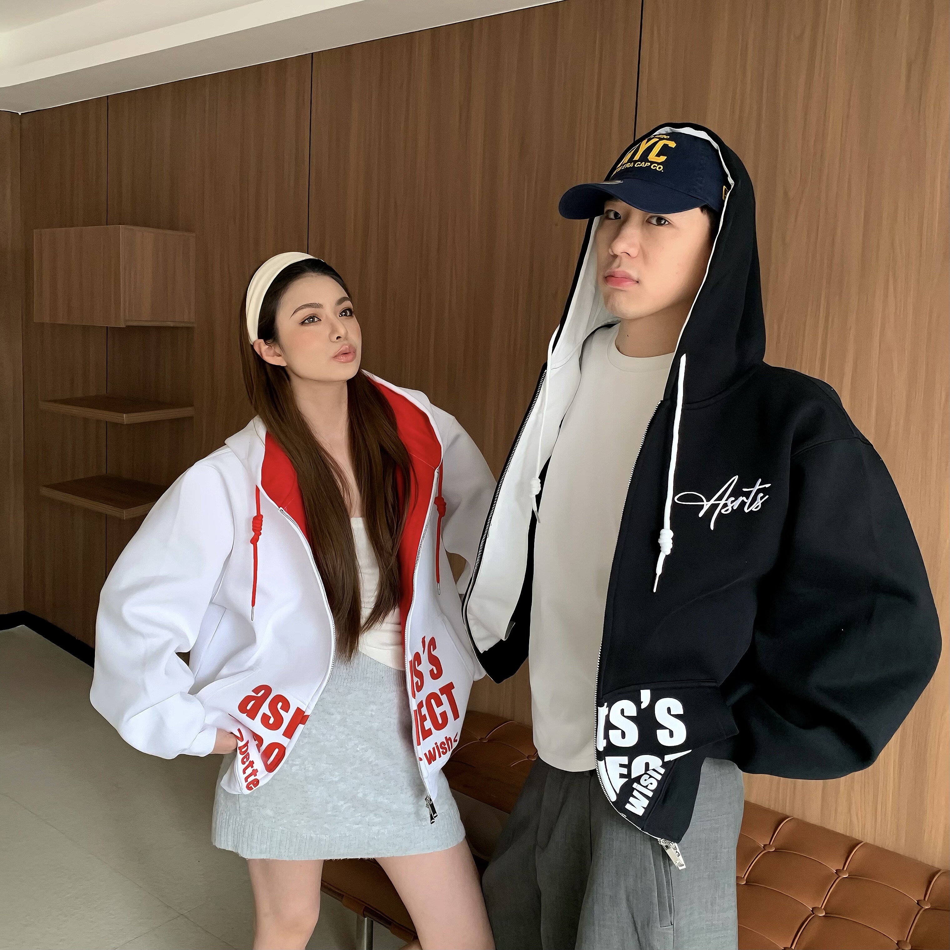 正品Asrts新款高级感卫衣外套男