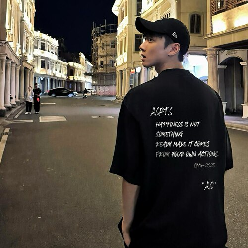 新款后背字母小众潮牌美式Asrts