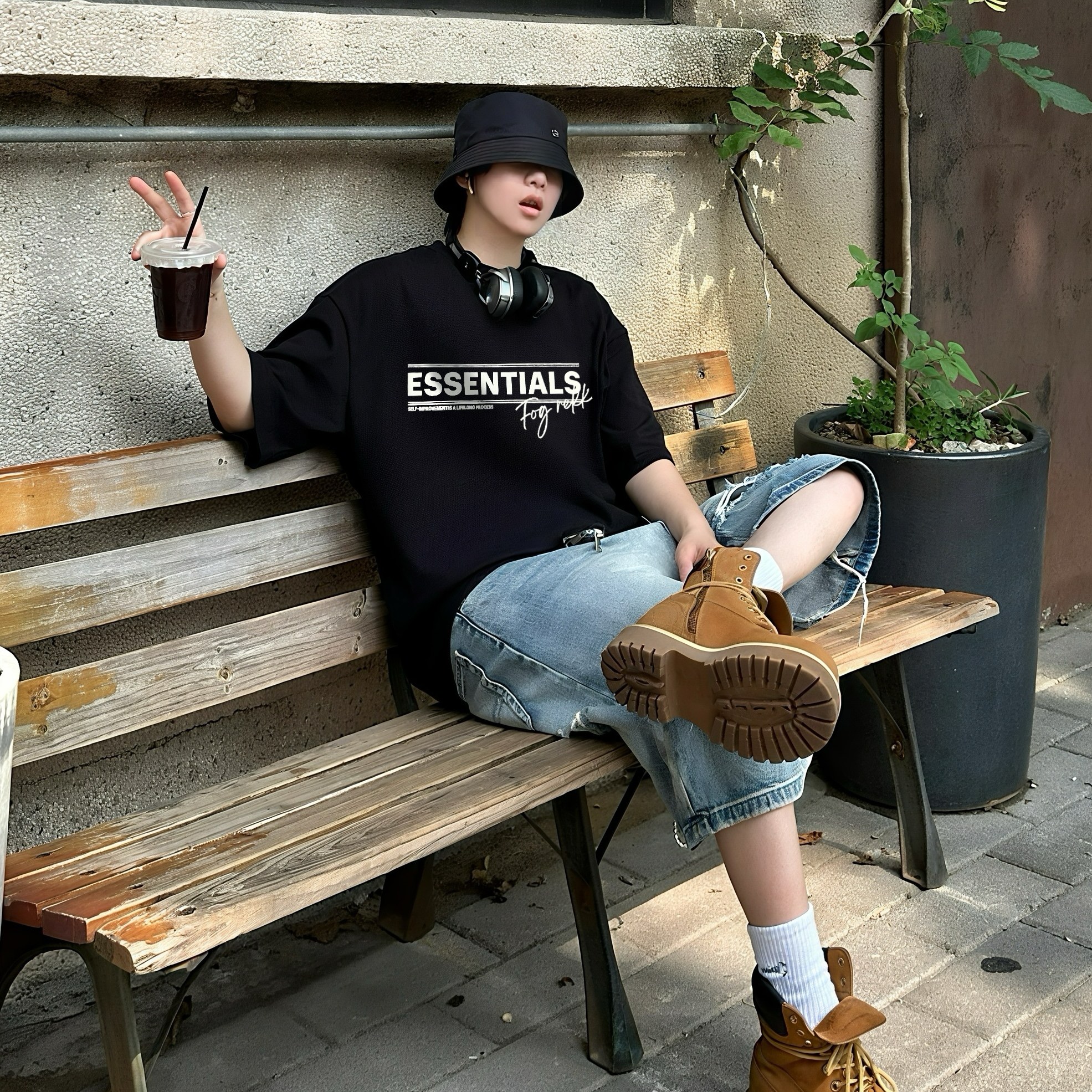 ESSENTIALS小众潮牌美式短袖T恤