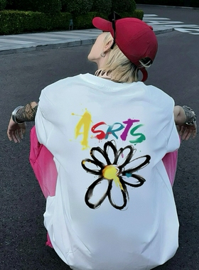 重磅 Asrts新款小众潮牌美式夏季纯棉宽松男士情侣半袖短袖T恤ins