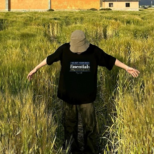 REKK 情侣短袖 ESSENTIALS小众潮牌美式 纯棉宽松男士 T恤 夏季 FOG