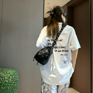 短袖 重磅Asrts新款 宽松情侣白色半袖 夏季 男T恤女高级 小众潮牌美式