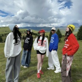 T恤男情侣打底衫 长袖 宽松上衣女 Asrts氛围感高级小众潮牌美式 正品