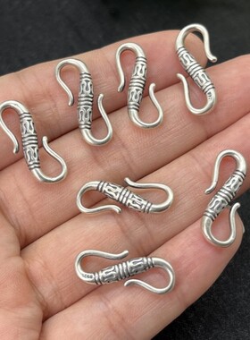 手链S扣环diy藏银项链接口配件连接扣子吊坠金属S形挂钩配饰配件