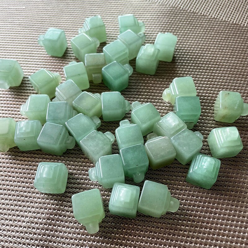 新疆白玉东陵玉印章DIY吊坠挂件配饰半成品手串配饰配珠