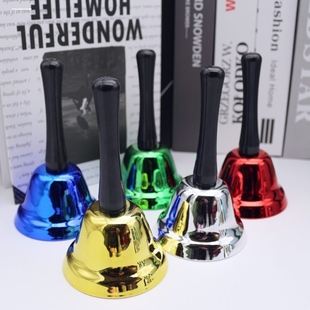 手摇铜铃铛响声大婴儿大号摇铃床头呼叫铃提醒铃上菜上课手动打铃