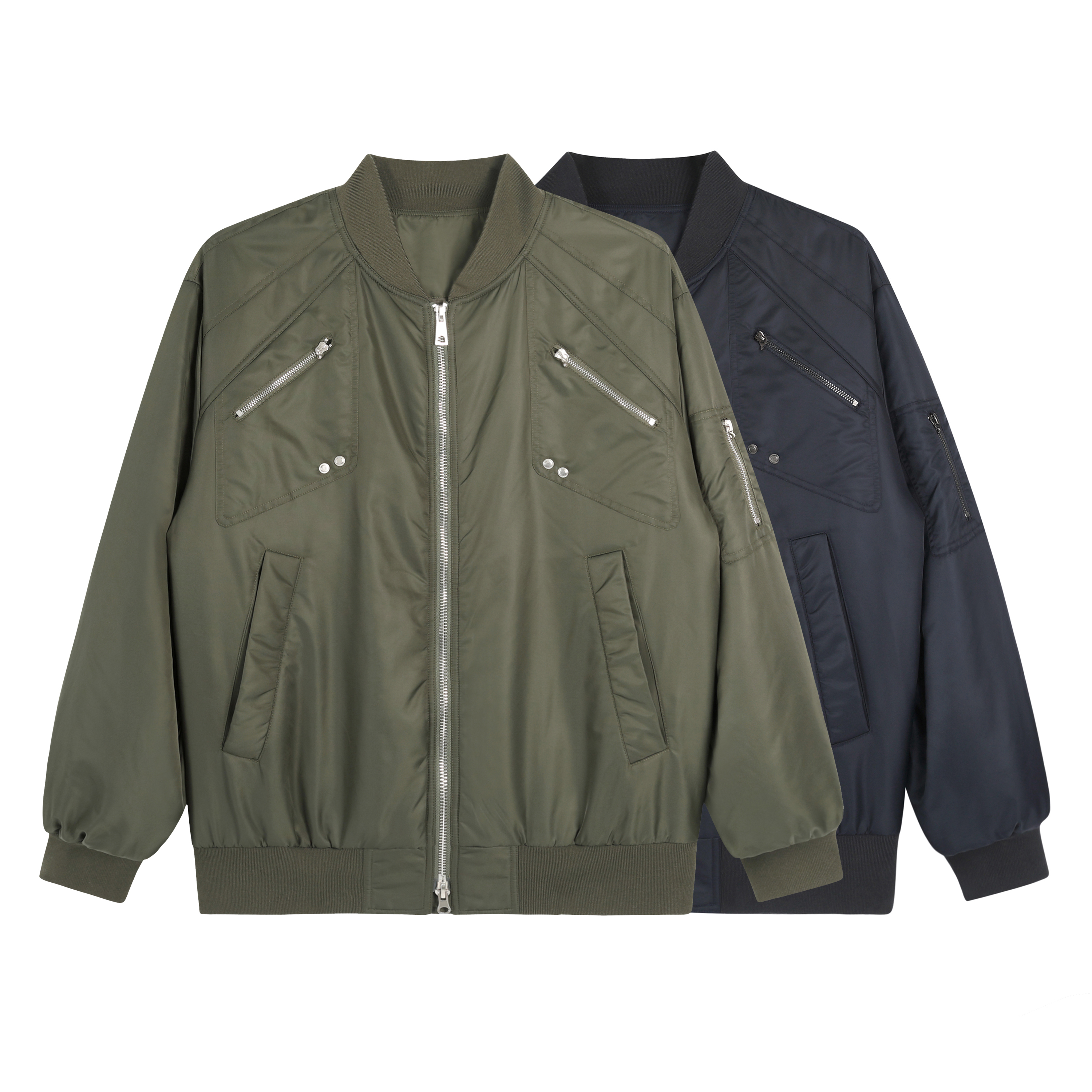 GOSNACE秋冬抽皱拉链棉服