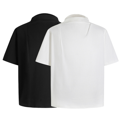 GOSNACE/GOS 斗篷半高领不对称设计cleanfit防晒百搭速干短袖T恤