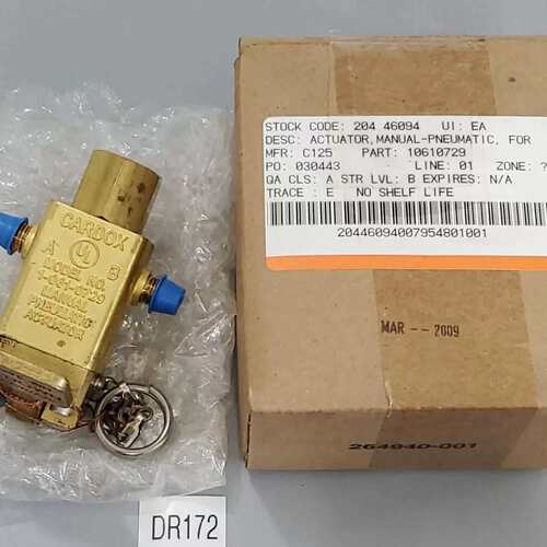 {议价}*NEW* Cardox 63-10610729-000 Manual Pneumatic Actuator