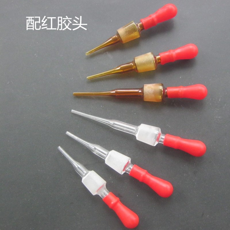 玻璃茶棕白色透明30 60 125ml 滴瓶滴管芯配红胶头化学实验室用