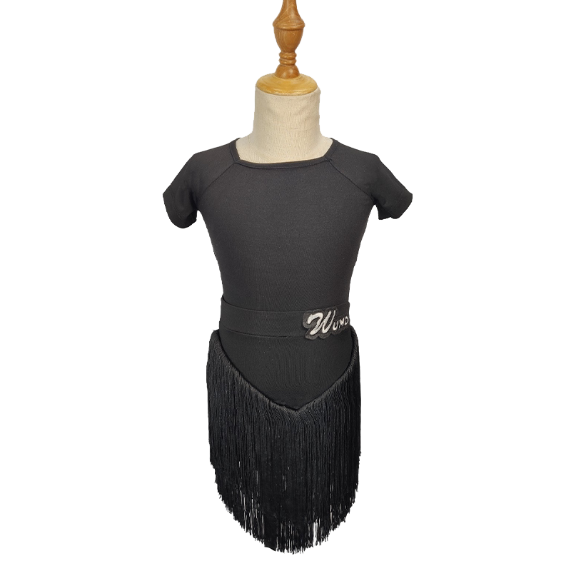 儿童拉丁舞服装演出服比赛服女童拉丁舞裙练功服夏季流苏2024新款