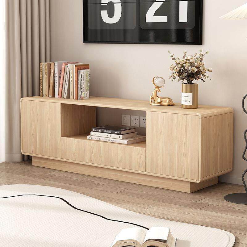 特价实木电视柜简约现代落地柜圆角储物柜客厅卧室矮柜镂空阳台柜