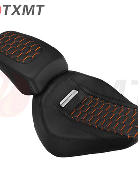 适用于哈雷突破者 FXBR 18-24 黑色橙色司机乘客 Pillion 座椅