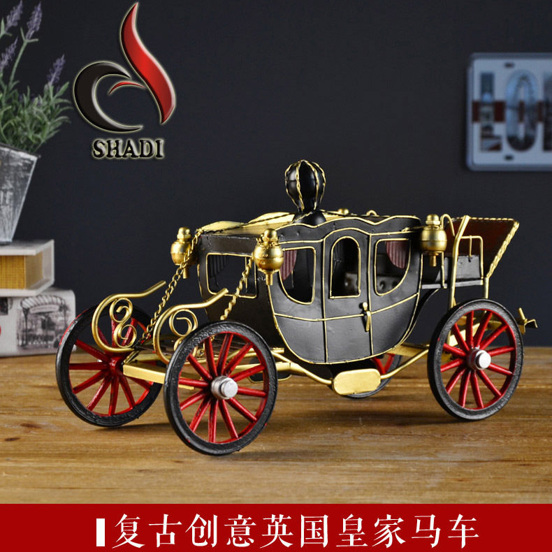 欧式复古老爷车模型 速卖通爆款创意英国皇家马车手工模型礼物