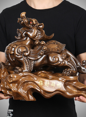 招财貔貅摆件一对聚财貔